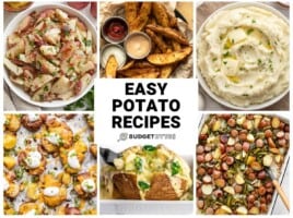 Collage of Easy Potato Recipes with title text in the middle.