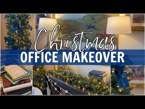 *2023* CHRISTMAS DECORATE WITH ME | TARTAN PLAID RALPH LAUREN INSPIRED OFFICE