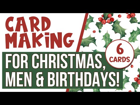 Card making with 1 Background Die - 6 easy card ideas for Birthdays, Masculine / Men & Christmas!