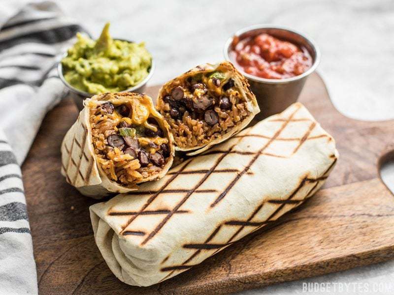 Perfect for stashing in the freezer, these Make Ahead Bean and Cheese Burritos will save you on busy weeknights!