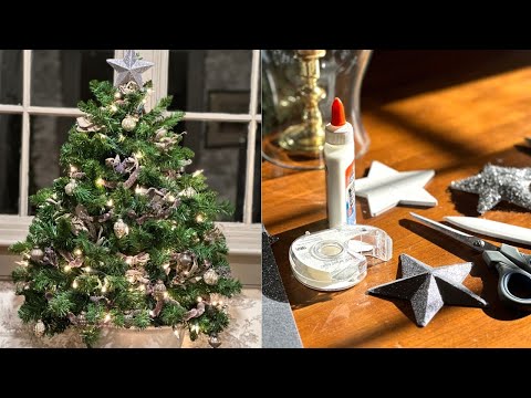 How I come up with my decorating ideas, An herb decorated Christmas and  DIY how to fold paper stars