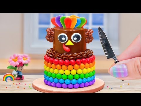 Delicious Thanksgiving Rainbow Turkey Cake 🌈 1000+ Satisfying Rainbow Chocolate Cake Recipes 💖