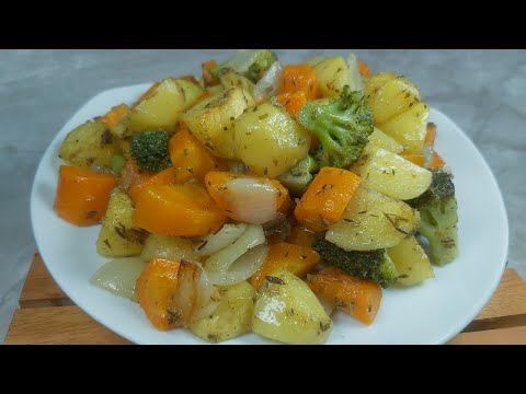 It's so delicious that I make it almost every day! Roasted Vegetables Recipe Happycall Double Pan