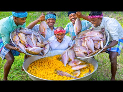 FISH OMELETTE | Emperor Fish Omelette Recipe Cooking In Village | Steamed Fish Recipe