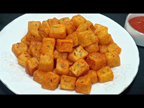 New Style Potato Snacks! Its So Delicious! Crispy Potato Cubes Recipe! French Fry!  Potato Recipes