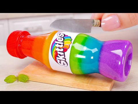 Fancy Miniature Rainbow Skittles Jelly Ideas | Delicious Miniature Food Recipes