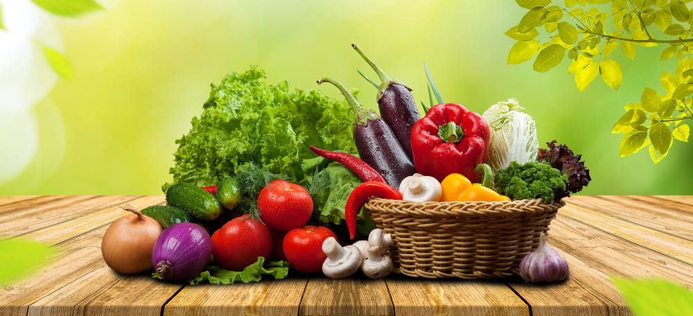 Shopping for fresh local produce at the farmers' market