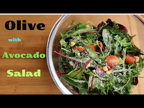 Olive with Avocado salad  #fast #tasty #food #salad  #delicious  #cooking #recipes #tastysalad