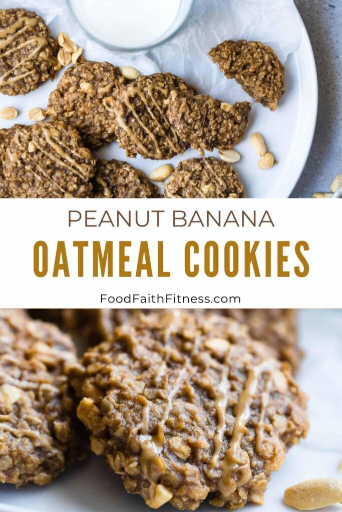 Easy Peanut Banana Oatmeal Cookies