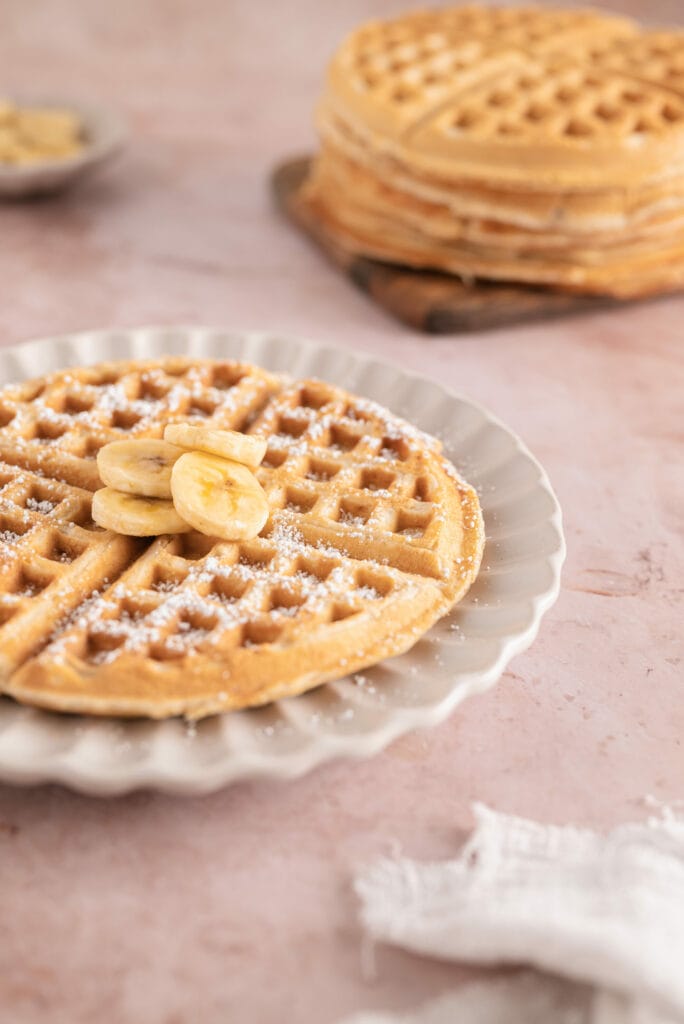 The Best Banana Waffles