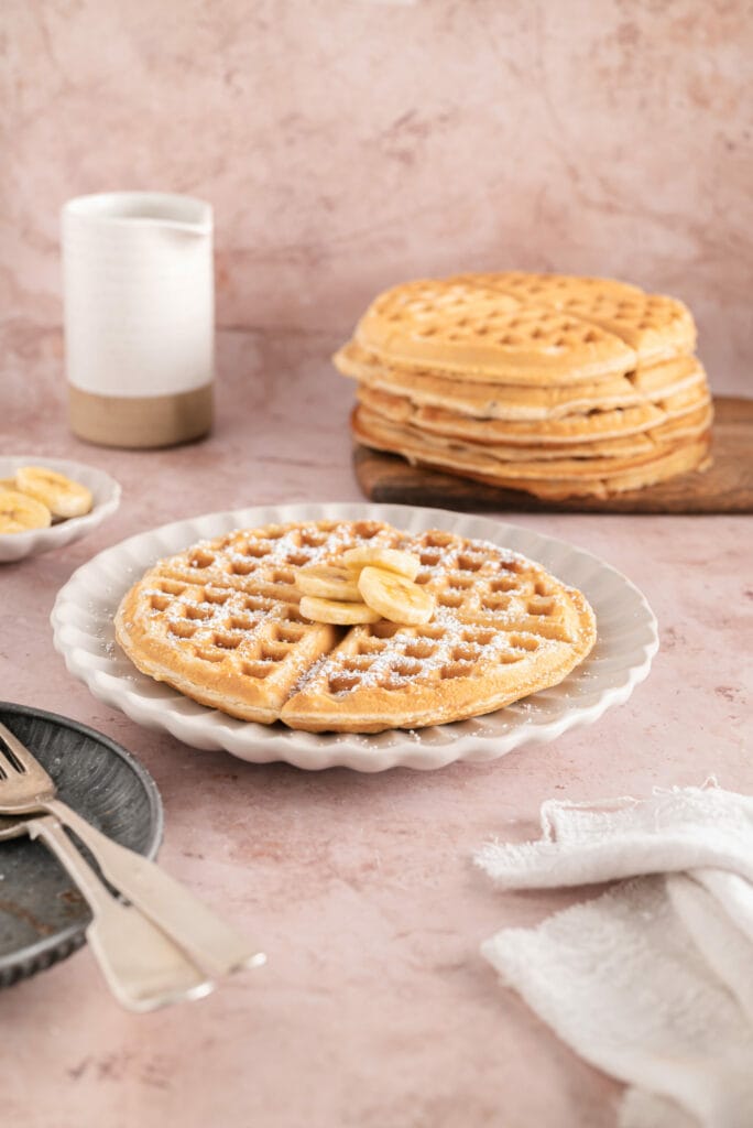 The Best Banana Waffles