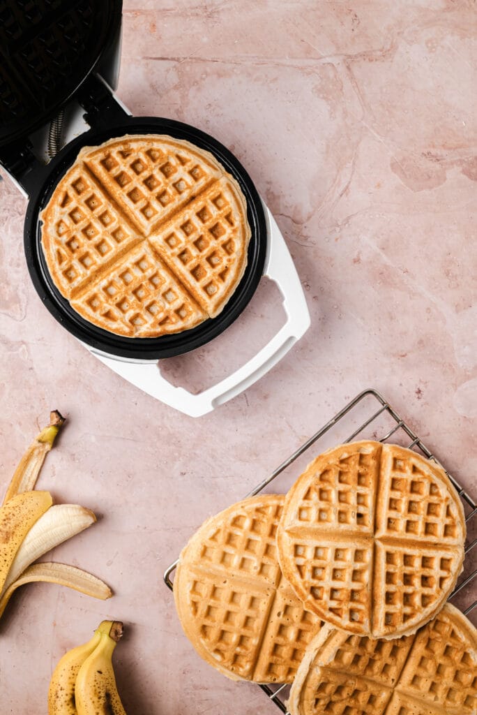 The Best Banana Waffles