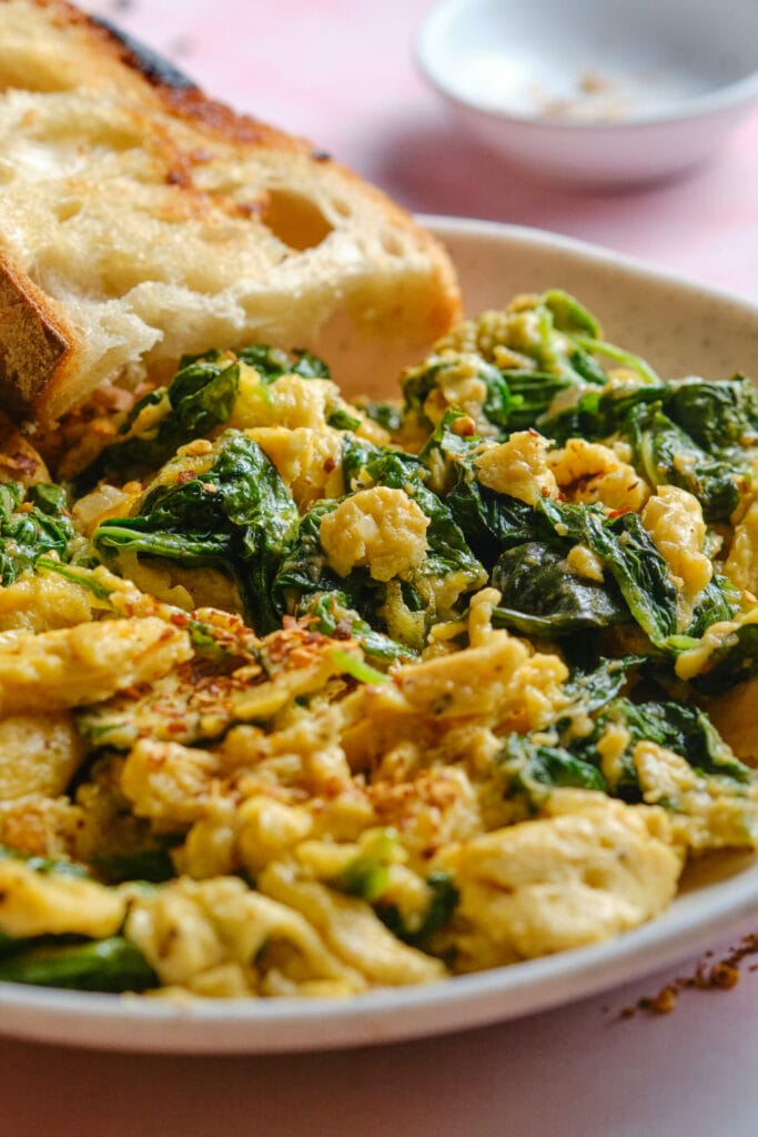 Scramble Eggs with Spinach featured image below