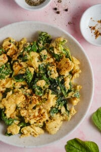 Spinach Scrambled Eggs